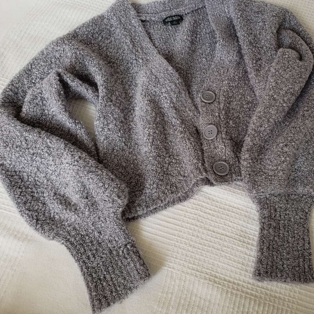 Cropped cardigan sweater